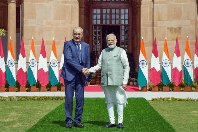 भारत-स्विट्जरलैंड रिश्तों को नई रफ्तार, PM मोदी-गाइ परमेलिन की बैठक में डिफेंस से न्यूक्लियर एनर्जी तक सहयोग पर जोर