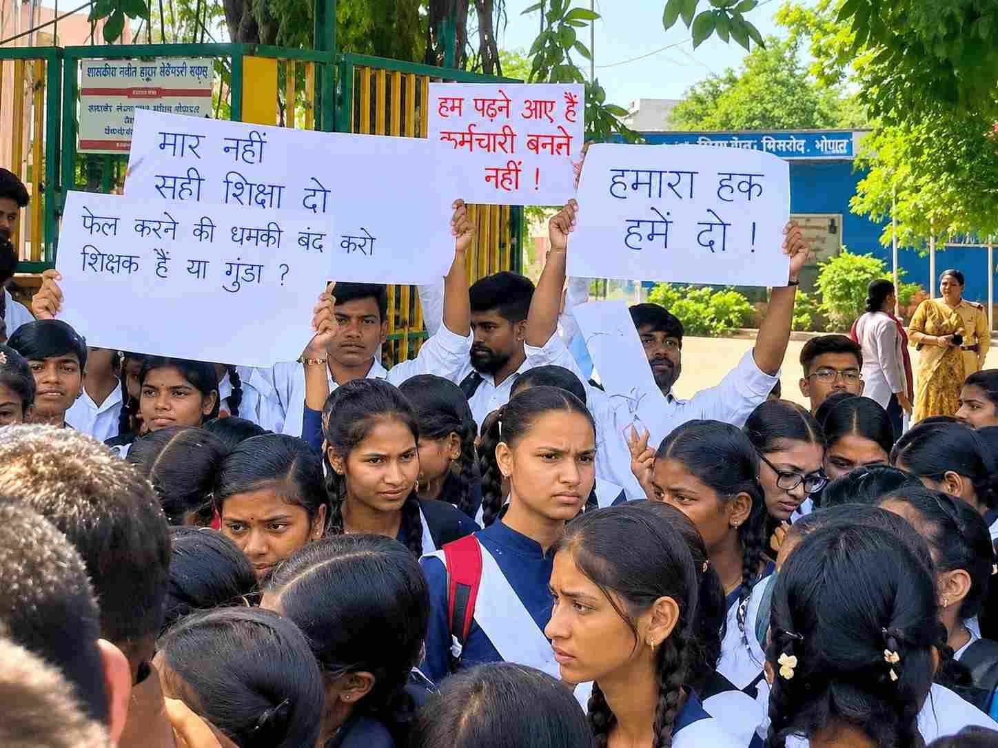 ‘पढ़ने आए हैं, कर्मचारी बनने नहीं’; शिक्षिका के खिलाफ छात्रों का हल्ला बोल, 3 घंटे सड़क पर बैठे