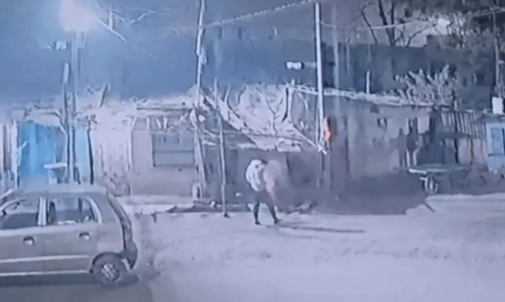 Betul Saffron Flags Burned