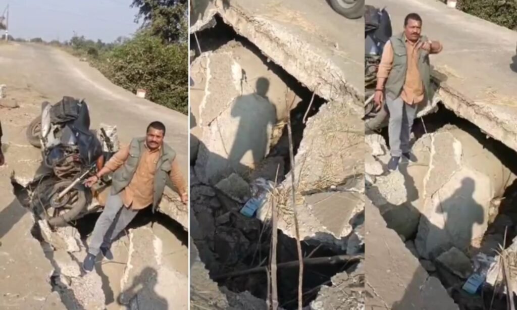 Bhopal road collapses