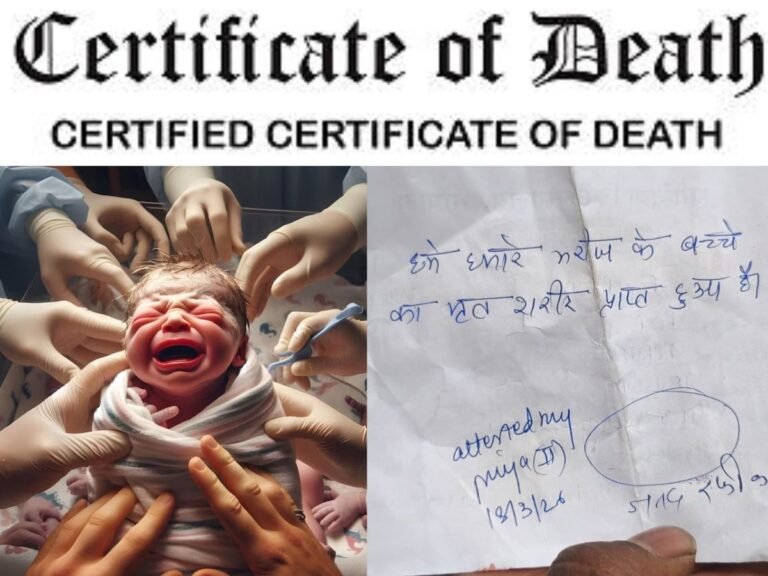 Death certificate newborn : भोपाल में डॉक्टरों की लापरवाही पर सवाल, मृत घोषित नवजात 4 घंटे बाद निकली जिंदा